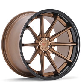 19" Ferrada Wheels FR4 Matte Bronze with Gloss Black Lip Rims
