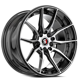 16" SPEC-1 Wheels SP-77 Gloss Black with Machined Rims  
