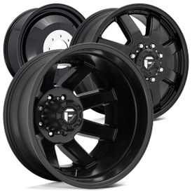 20" Fuel Wheels D436 Maverick Dually 8-LUG Satin Black Off-Road Rims