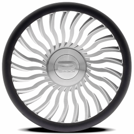 DAZZ Custom Steering Wheel D102 Snatch Brushed with Machined Hub and Horn Clear Coated