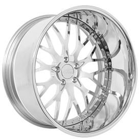 19" Staggered AC Forged Wheels ACF701 Full Chrome Three Piece Rims 