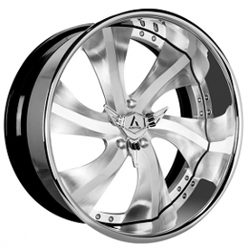 20" Artis Forged Wheels Boss Brushed Silver Face with Chrome Lip Rims