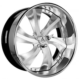 19" Artis Forged Wheels Boss Brushed Silver Face with Chrome Lip Rims