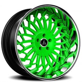 19" Artis Forged Wheels Spartacus Custom Color Matching Face with Chrome Lip Rims