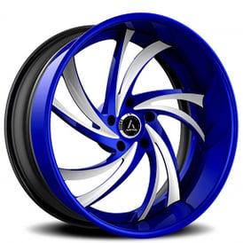 22" Artis Forged Wheels Twister Custom 2-Tone Face with Color Matching Lip Rims