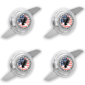 LA Wire Wheels 2-Bar Chrome Floating Knock-Off Set