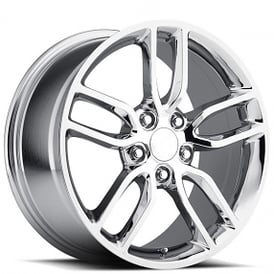 19" Staggered Corvette C7 Wheels FR 26 Z51 Chrome OEM Replica Rims 