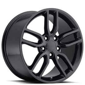 19/20" Staggered Corvette C7 Wheels FR 26 Z51 Gloss Black OEM Replica Rims 