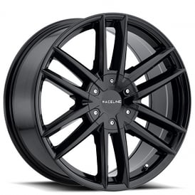 20" Raceline Wheels 158B Impulse Gloss Black Rims 