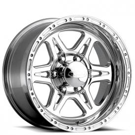 17" Raceline Wheels 886 Renegade 6 Polished Off-Road Rims 