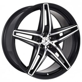 20" Impact Racing Wheels 604 Gloss Black with Machined Face Rims