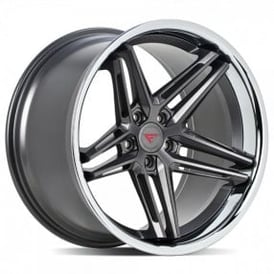 19" Ferrada Wheels CM1 Matte Graphite with Chrome Lip Rims