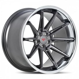 19" Ferrada Wheels CM2 Matte Graphite with Chrome Lip Rims