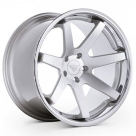 22x9.5" Ferrada FR1 Silver Machined with Chrome Lip Wheels (5x112/115/120, +15mm) 