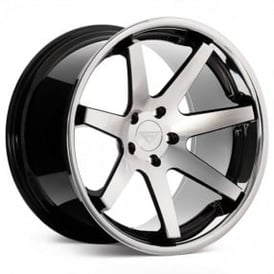 22x9.5/10.5" Ferrada FR1 Machined Black with Chrome Lip Wheels (5x112/114/120 ,+15/40mm)  