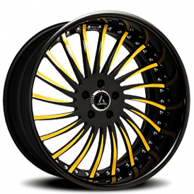 20" Artis Forged Wheels International Custom 2-Tone Face with Black Lip Rims
