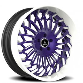 21" Staggered Artis Forged Wheels Spartacus Custom 2-Tone Face with Color Matching Lip Rims