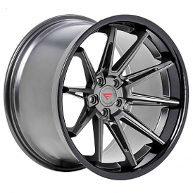 19" Ferrada Wheels CM2 Custom Matte Graphite with Gloss Black Lip Rims