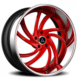 20" Artis Forged Wheels Twister Custom Color Face with Chrome Lip Rims