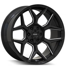 22" Mayhem Wheels 8119 Vanquish Black Milled Off-Road Rims