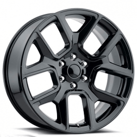 22" Dodge Ram 1500 Wheels FR 76 Gloss Black OEM Replica Rims