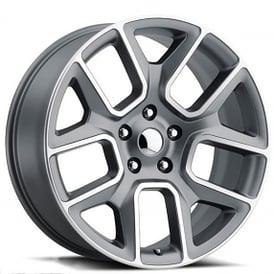 22" Dodge Ram 1500 Wheels FR 76 Grey Machined Face OEM Replica Rims 