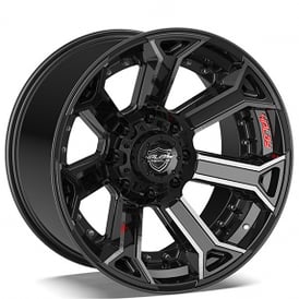 20" 4Play Wheels 4P70 Brushed Black Deep Concave Off-Road Rims 