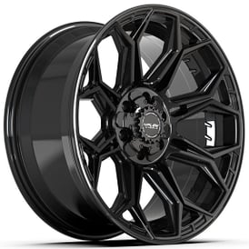 24" 4Play Wheels 4P83 Gloss Black Deep Concave Off-Road Rims