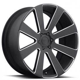 24" Dub Wheels 8 Ball S187 Black Milled Rims