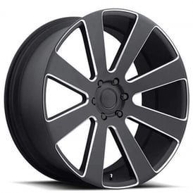 26" Dub Wheels 8 Ball S187 Black Milled Rims