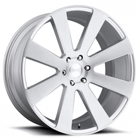 22" Dub Wheels 8 Ball S213 Brushed Silver Rims 