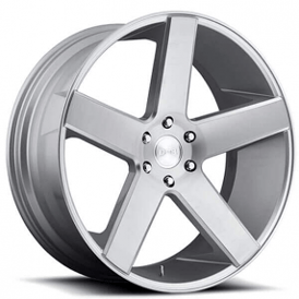 26" Dub Wheels Baller S218 Brushed Silver Rims 