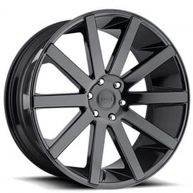 22" Dub Wheels Shot Calla S219 Gloss Black Rims