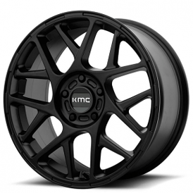 17" KMC Wheels KM708 Bully Satin Black Rims 