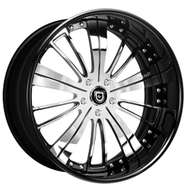 24" Lexani Forged Wheels LF-708 Chrome Face with Black Lip Rims