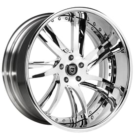 22" Staggered Lexani Forged Wheels LF-736 Profile Chrome Rims
