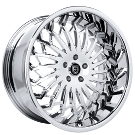 19" Staggered Lexani Forged Wheels LF-743 Spartacus Chrome Rims