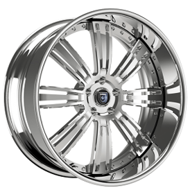 20" Staggered Lexani Forged Wheels LF-755 Grino Full Chrome Rims