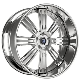 19" Staggered Lexani Forged Wheels LF-755 Grino Full Chrome Rims