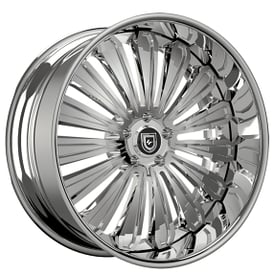 21" Staggered Lexani Forged Wheels LF-757 Crypto Full Chrome Rims
