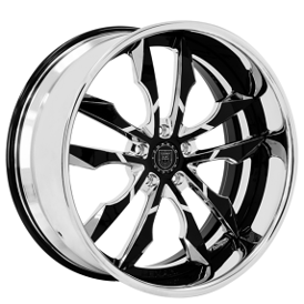 22" Lexani Forged Wheels LF-781 Stark Chrome with Black Face Rims