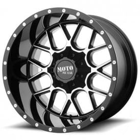 22" Moto Metal Wheels MO986 Siege Gloss Black Machined Off-Road Rims 