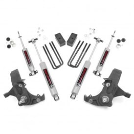 4" Rough Country Suspension Lift Kit (Chevy/GMC C1500/K1500/Tahoe/Yukon with 5-Lug Wheels 1988-1999)