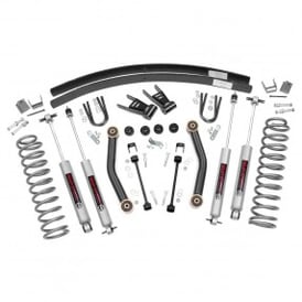 4.5" Rough Country Suspension Lift Kit | Rear Add-a-leaf springs (Jeep Cherokee XJ 1984-2001)