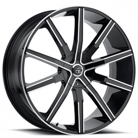 20" VCT Wheels V80 Black Machined Rims 