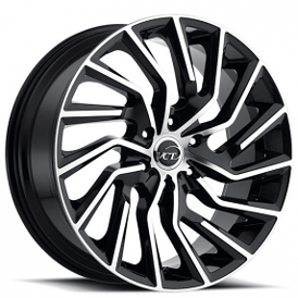 24" VCT Wheels V81 Black Machined Rims 