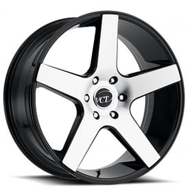 24" VCT Wheels V83 Black Machined Face Rims