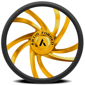 Artis Forged Custom Steering Wheel Twister Gold
