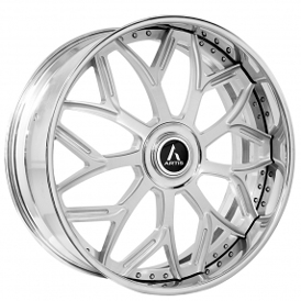 19" Staggered Artis Forged Wheels Bulgari Brushed XL Floating Cap Rims 