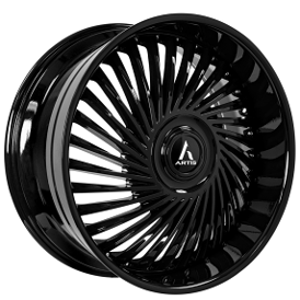 24" Artis Wheels Juicy-XL Full Gloss Black Rims